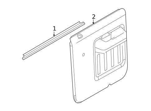 Interior Trim - Rear Door for 2010 Ford F-350 Super Duty #1