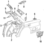 6161332020 - Body: Inner Panel for Lexus: ES250 Image