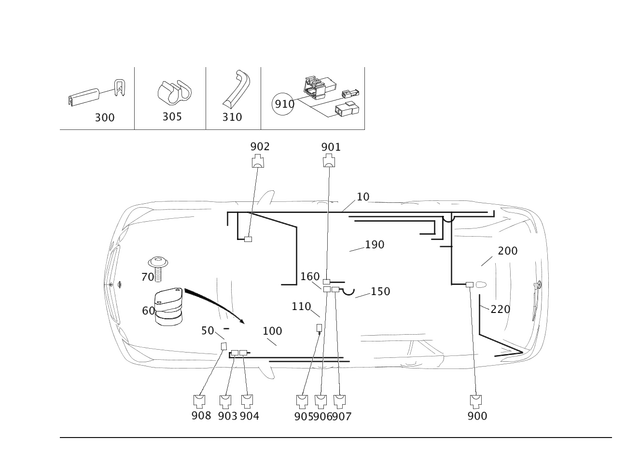 2125842181 - Electrical System: Electrical Wiring Harness for Mercedes-Benz: CLS400, CLS550, CLS63 AMG, CLS63 AMG S, E250, E350, E400, E550, E63 AMG, E63 AMG S Image image