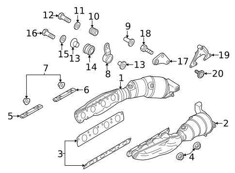 Exhaust Manifold for 2014 Audi R8 #0