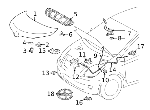 Hood & Components for 2009 Scion xD #0