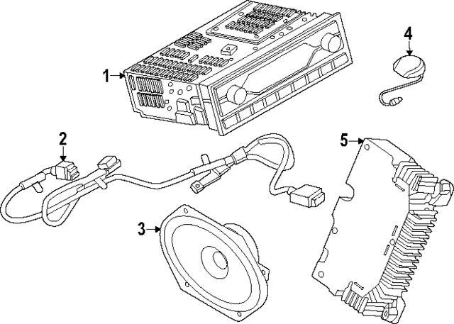LC4Z18806A - Body: Radio for Ford: E-350 Super Duty, E-450 Super Duty Image