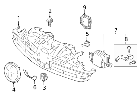 Grille & Components for 2020 Toyota Prius #0