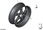 36319898656 - : Cast Rim, Black Rear for BMW-Motorrad Image