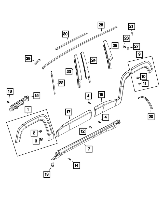 68073865AA - Exterior Ornamentation: Screw for Mopar Image