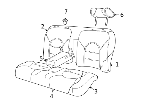 Rear Seat Components for 2003 Jaguar XJR #3
