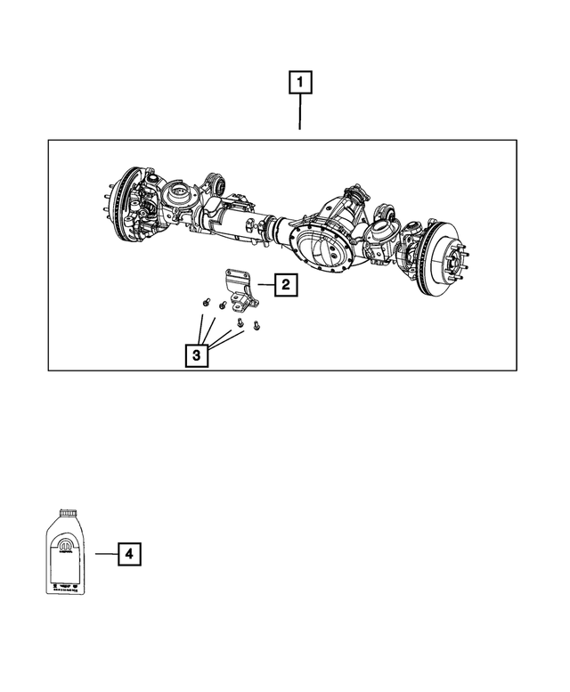 5146602AN - Front Axle; American Axle 235 MM Single Rear Wheel; Differential and Drive Line: Front Complete Axle Assembly for Mopar Image image