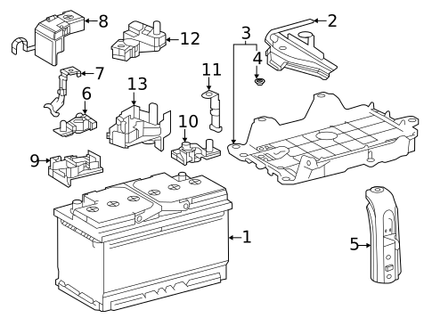 Battery for 2025 Toyota Highlander #0