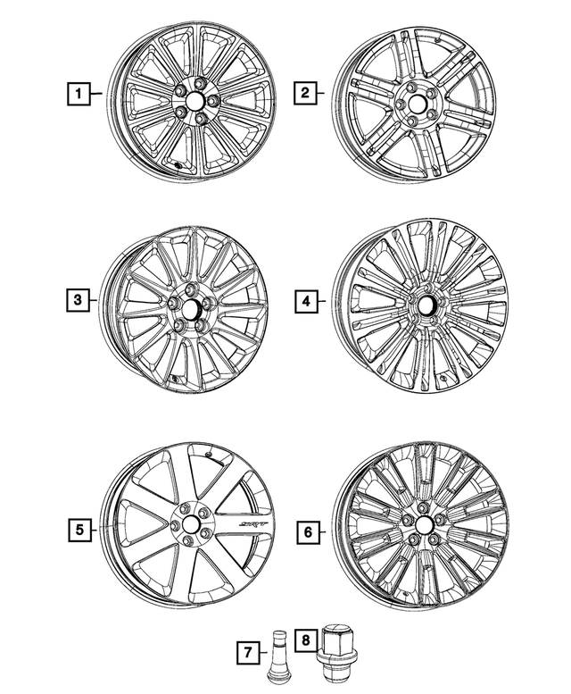 « 1LS61GSAAB –  : Aluminium Roue, Avant Ou Arrière pour Mopar Image »