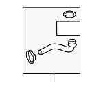 98110650101 - Cooling System: Inlet Hose for Porsche: 718 Boxster, 718 Cayman, 718 Spyder, Boxster, Cayman Image