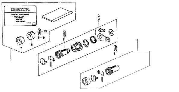 Key Cylinder Kit for 2001 Honda CR-V #0