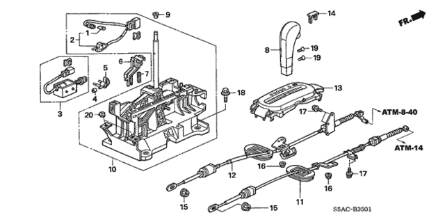 Select Lever (2) for 2005 Honda Civic #0