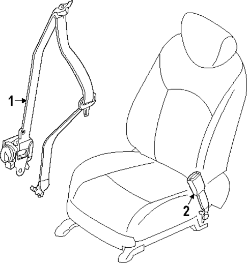 Second Row Seat Belts for 2025 Nissan Armada #1