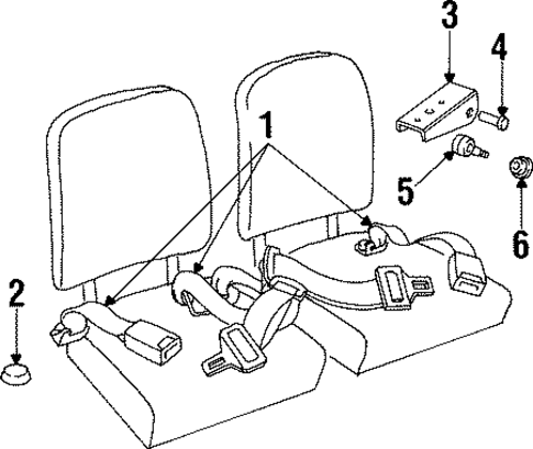 Rear Seat Belts for 1997 Land Rover Defender 90 #0