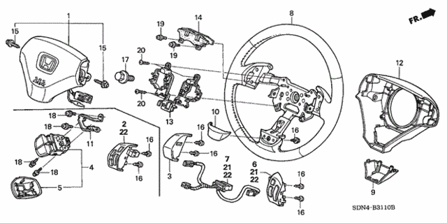 Steering Wheel (SRS) for 2004 Honda Accord #0