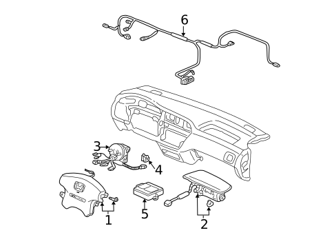 Air Bag Components for 2001 Honda Odyssey #0