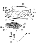 68590548AC - Body Sheet Metal Except Doors: Hood for Mopar Image