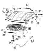 68627397AA - : Hood Prop Rod Bracket, Left for Mopar Image