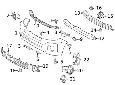 Bumper & Components - Front for 2013 Toyota Land Cruiser #0