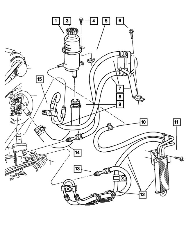 « 52128786AB –  : Pression De Direction Assistée Durite pour Mopar Image »