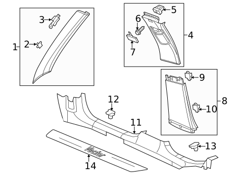 Interior Trim - Pillars for 2010 Saab 9-5 #0