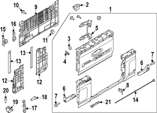 RL3Z18404A06C - : Side Cover Seal for Ford: F-150 Image