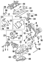 MD191946 - : Engine Timing Cover Gasket for Mitsubishi: Mirage, Montero, Montero Sport Image