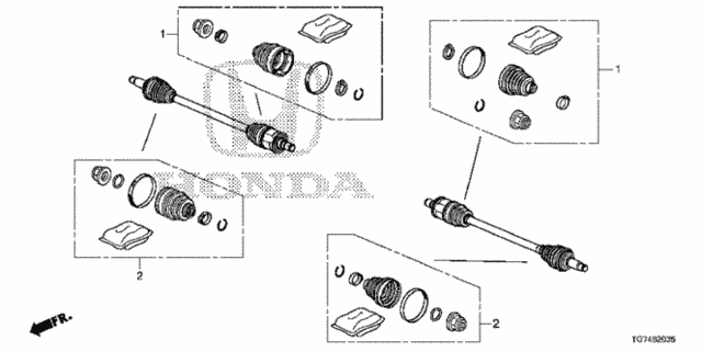 Rear Driveshaft Set Short Parts for 2016 Honda Pilot #0