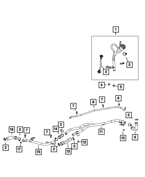 Fuel Tank Filler Tube for 2022 Jeep Grand Wagoneer #1