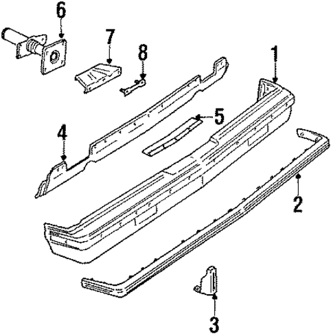 Bumper Assembly - Rear for 1984 Buick Skylark #0