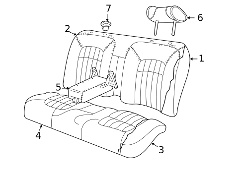 Rear Seat Components for 2003 Jaguar XJR #0