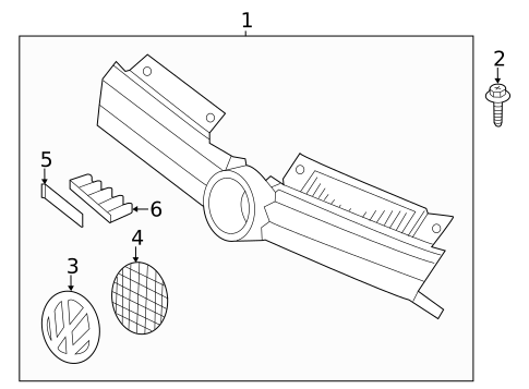 Grille & Components for 2014 Volkswagen Jetta #0