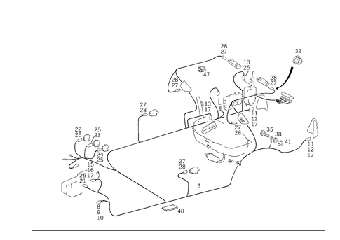 Tail Lamp Cable Harness for 1990 Mercedes-Benz 300TE #2