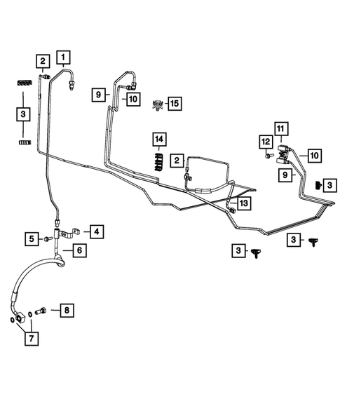 Hydraulic Control Unit, Brake Tubes and Hoses for 2013 Jeep Wrangler #1