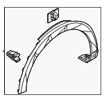 87711CU110EMP - : Wheel Opening Molding for Genesis: GV60 Image