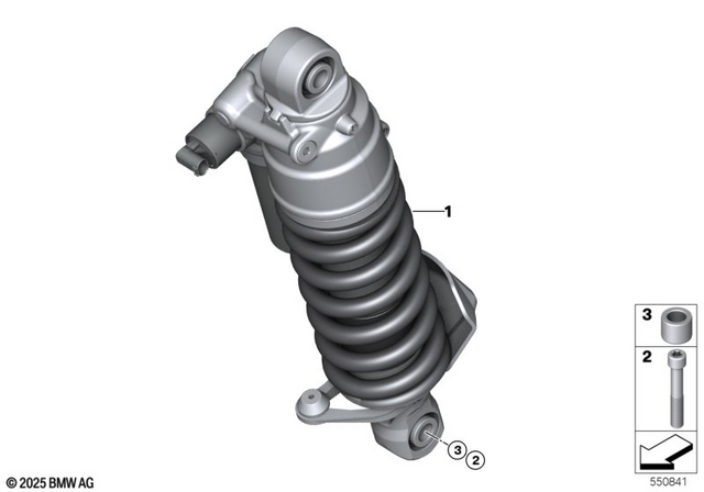 7147109290 - Rear Axle, Rear-Wheel Drive, Suspension: Cheese Head Screw - M14X1.5X85 mkl for BMW-Motorrad Image