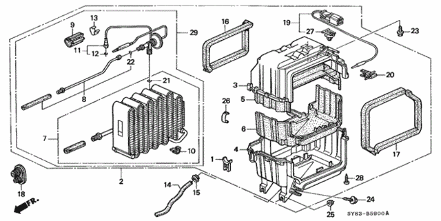 A/C Cooling Unit for 1997 Acura CL #0