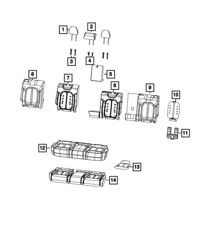 7KN811RRAB - : Second Row Headrest for Mopar Image
