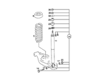 2013201613 - Springs, Suspension and Hydraulics: Hydropneumatic Spring Leg for Mercedes-Benz: 190E Image