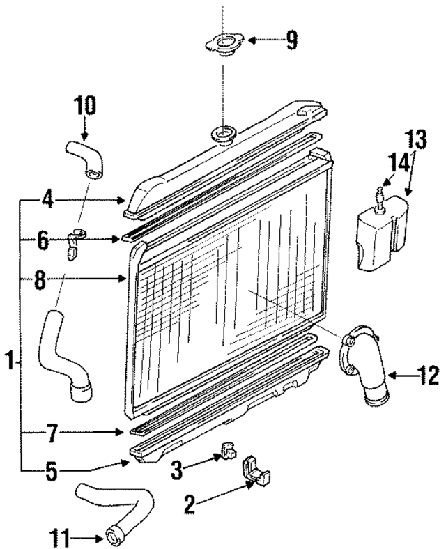 13049V5000 - Cooling System: Inlet Pipe for Nissan: D21, Pathfinder Image