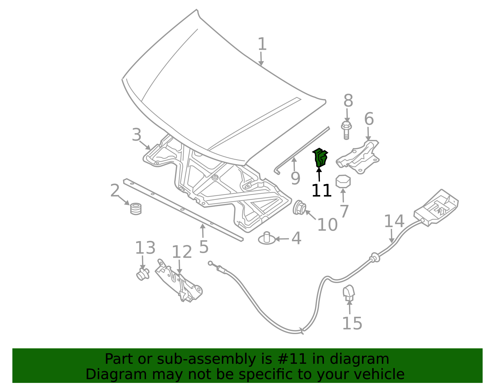 65722-EA000 | Nissan Clamp-Rod Hood - Genuine OEM | 65722EA000 | Nissan ...