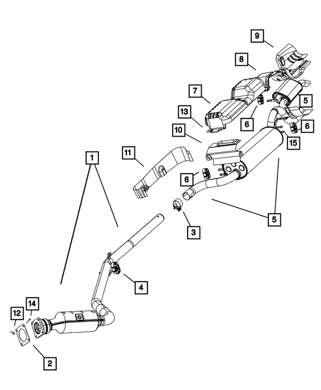 68040862AB - Exhaust: Exhaust Pipe And Converter for Mopar Image