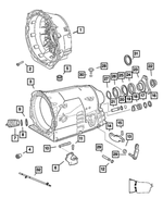 52108431AA - Automatic Transmission 5 Speed [DGJ]: Transmission Case for Mopar Image