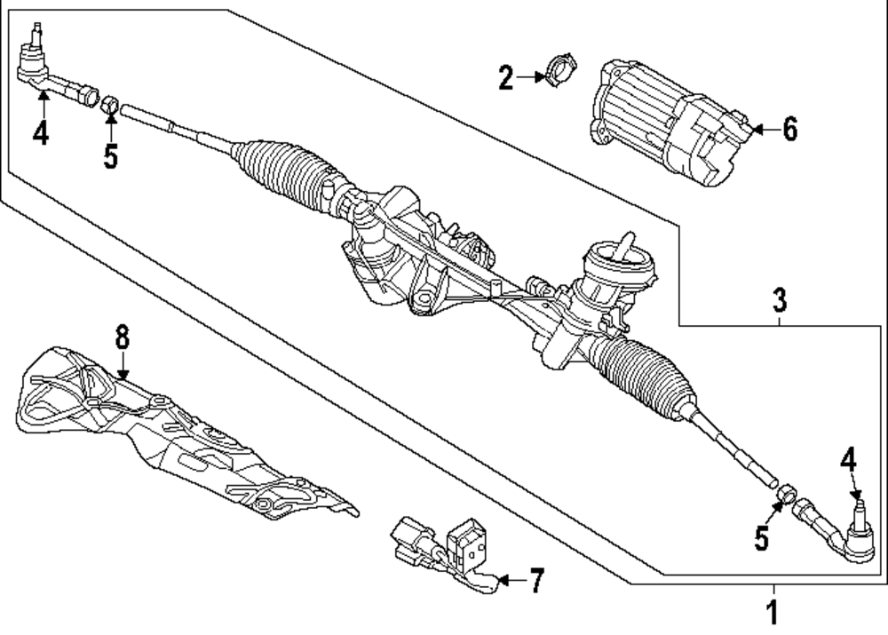 2022-2023 Hyundai Elantra N Rack Assembly 57700-IB000 | QuirkParts