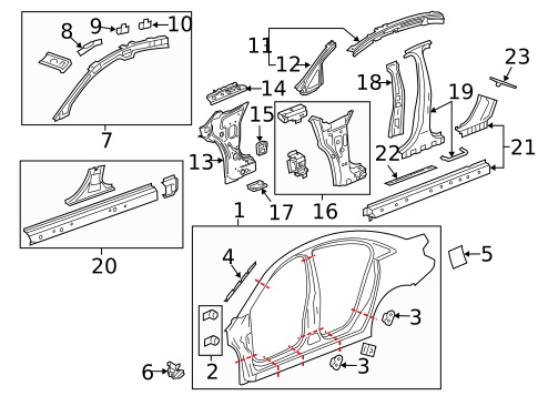 Hinge Pillar for 2017 Buick Verano #0