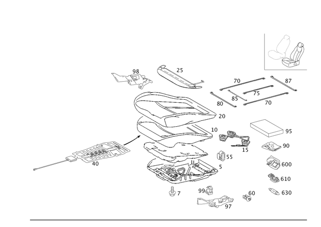 4180 - Driver Seat: Hexalobular Screw for Mercedes-Benz Image image