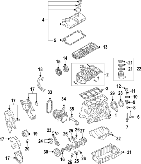 Engine Parts for 2015 Volkswagen Golf #4