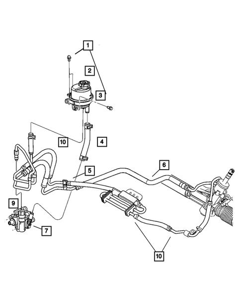 Power Steering Hoses for 2005 Chrysler Pacifica #0