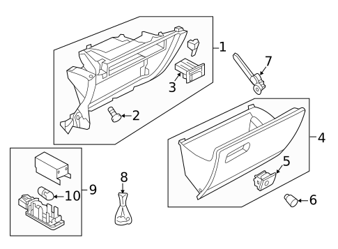 Glove Box for 2015 Volkswagen Golf #0