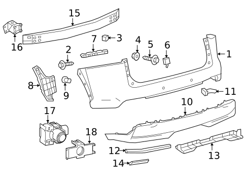 Rear Bumper for 2016 Lexus ES350 #0